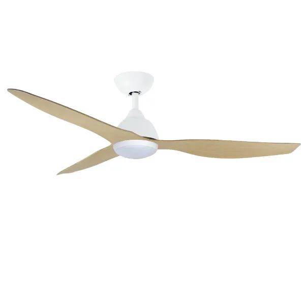 Martec Avoca Smart 52in 132cm DC Ceiling Fan with 20W LED CCT Light - White and Oak