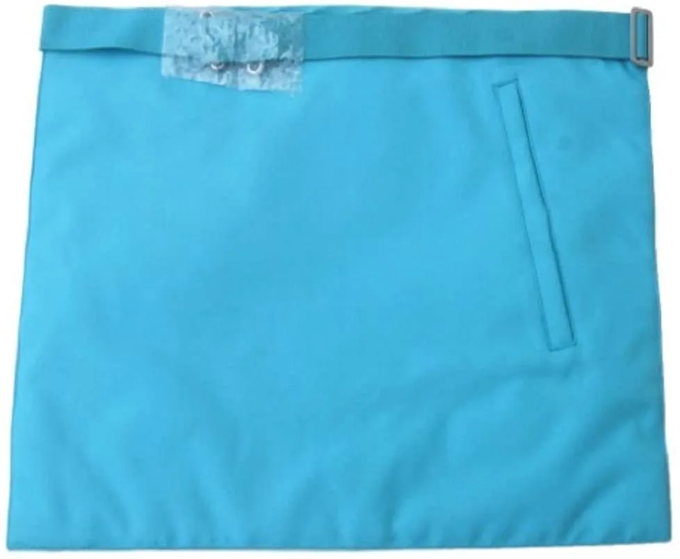 Master Mason French Rite / Modern Rite Moon Sun Silk Apron - Sky Blue