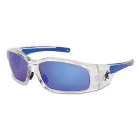 MCR Safety SR148B SWAGGER SAFETY GLASSES CLEAR FRAME BLUE LENS