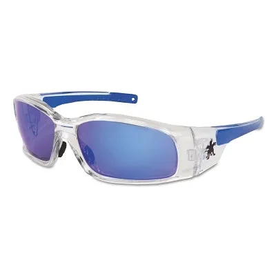 MCR Safety SR148B SWAGGER SAFETY GLASSES CLEAR FRAME BLUE LENS