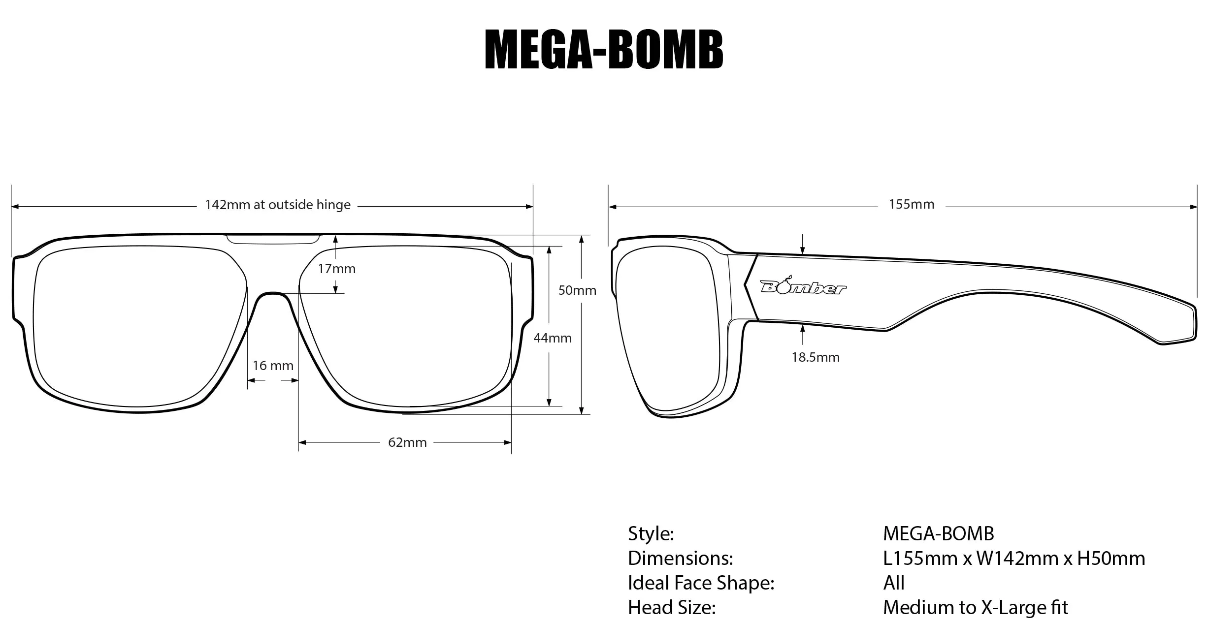 MEGA Safety - Bifocals Clear