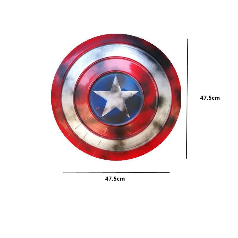 Metal Captain America Shield, Superhero Round Shield Weapon, Halloween Cosplay Props, Movie Cosplay/Children Party Props Gifts