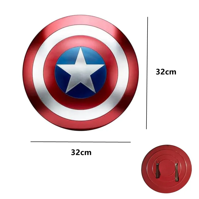 Metal Captain America Shield, Superhero Round Shield Weapon, Halloween Cosplay Props, Movie Cosplay/Children Party Props Gifts