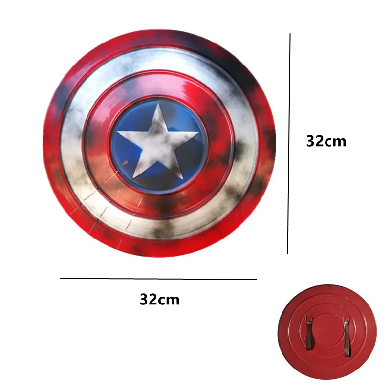 Metal Captain America Shield, Superhero Round Shield Weapon, Halloween Cosplay Props, Movie Cosplay/Children Party Props Gifts