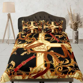 Mixed Baroque Luxury Duvet Cover Set Aesthetic Bedding Set Full Victorian Decor