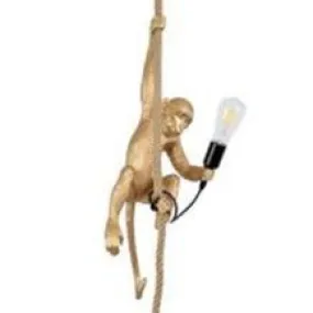 Monkey on Rope Pendant Light Gold DRSA6143