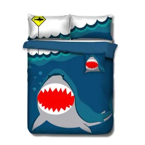 Navy Shark Kids Advventure 4 Pcs Comforter Set Single