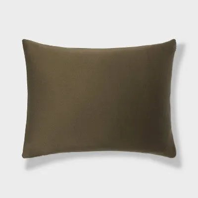 New - Twin/Twin Extra Long Washed Cotton Sateen Comforter and Sham Set Dark Olive