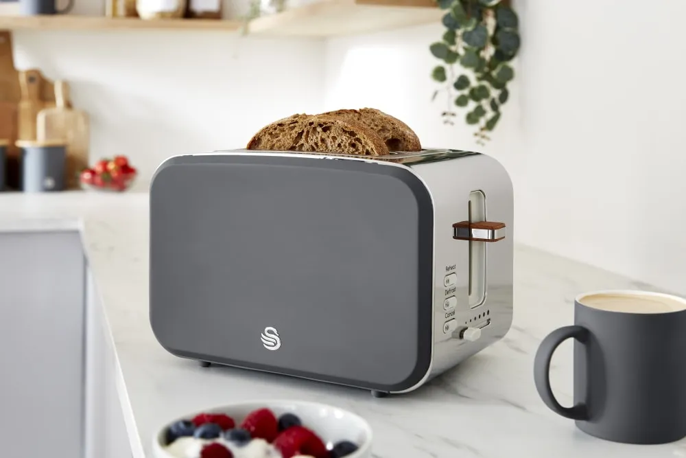 Nordic Grey 2-Slice Toaster and Cordless Kettle Bundle