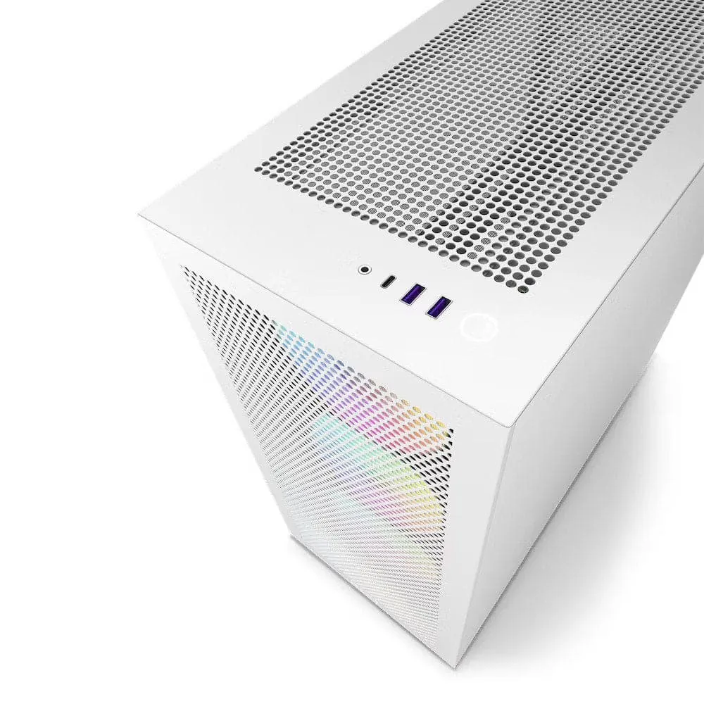 NZXT H7 FLOW MID-TOWER WITH RGB FANS CABINET WHITE