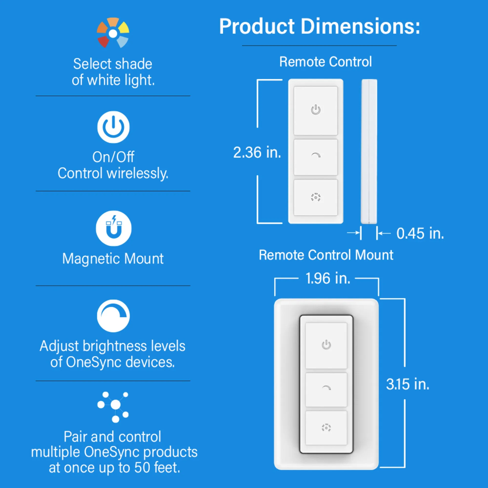 OneSync Undercabinet Handheld Remote Control