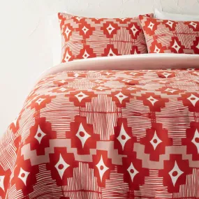 Open Box - 3pc King Day in Day Out Printed Comforter & Sham Set Dark Orange - Opalhouse designed with Jungalow