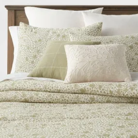 Open Box - 8pc King Floral Comforter Set Green - Threshold