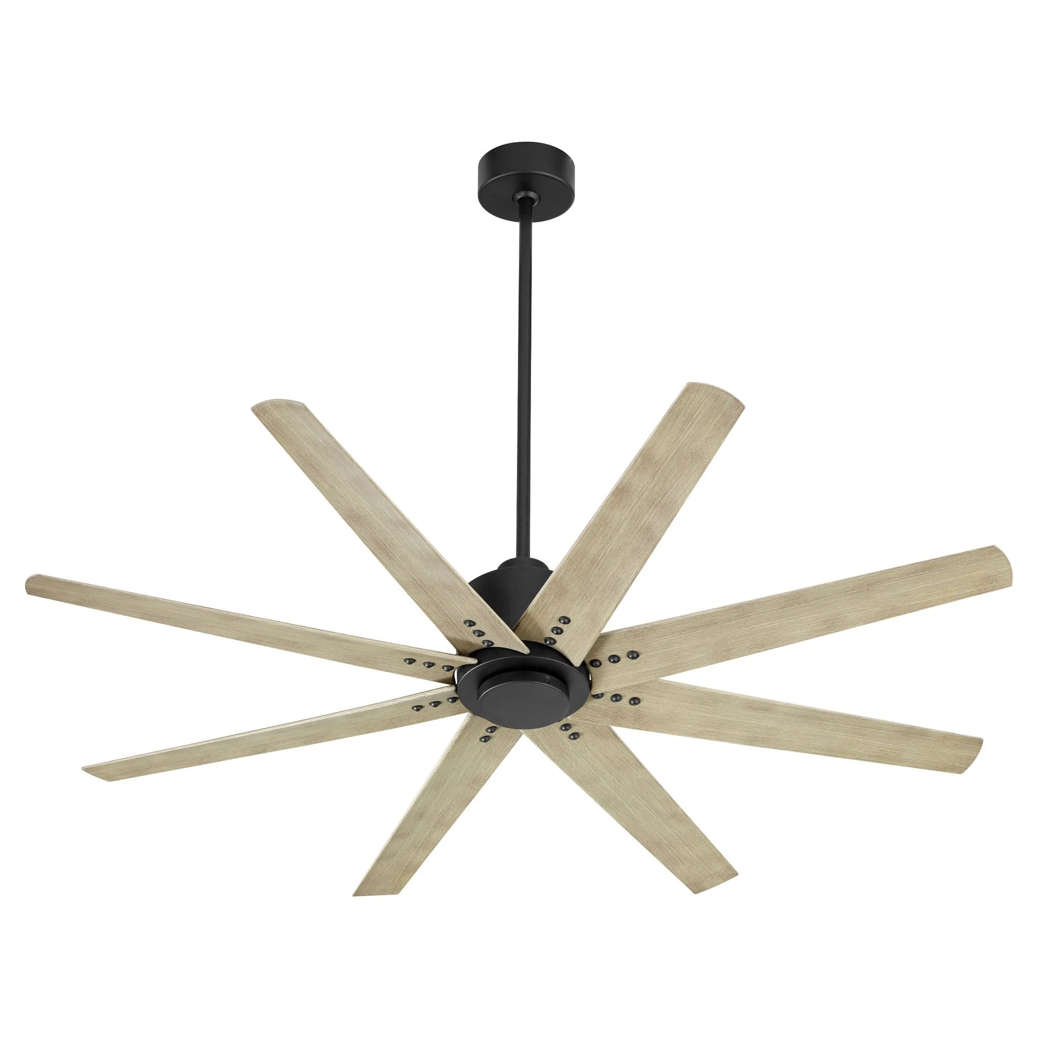 Oxygen FLEET 3-112-15 Ceiling Fan with Remote 56 Inch Eight Blade Fan - Black, Weathered Oak