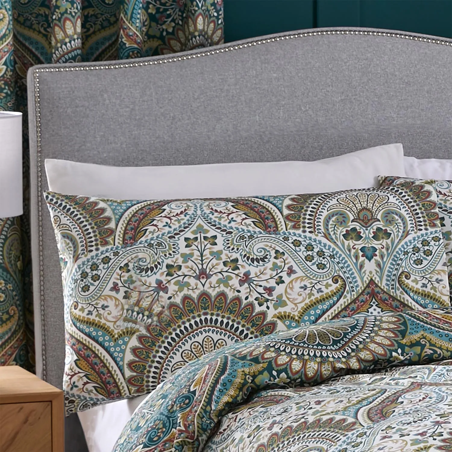 Palace Paisley Duvet Cover Set - Teal