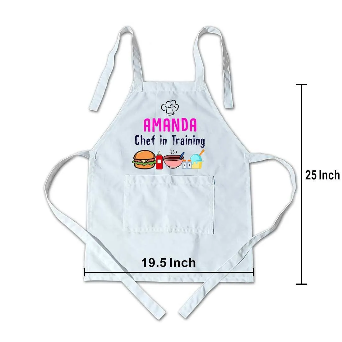 Personalized Girls Baking Apron Add Kids Name - Chef in Training