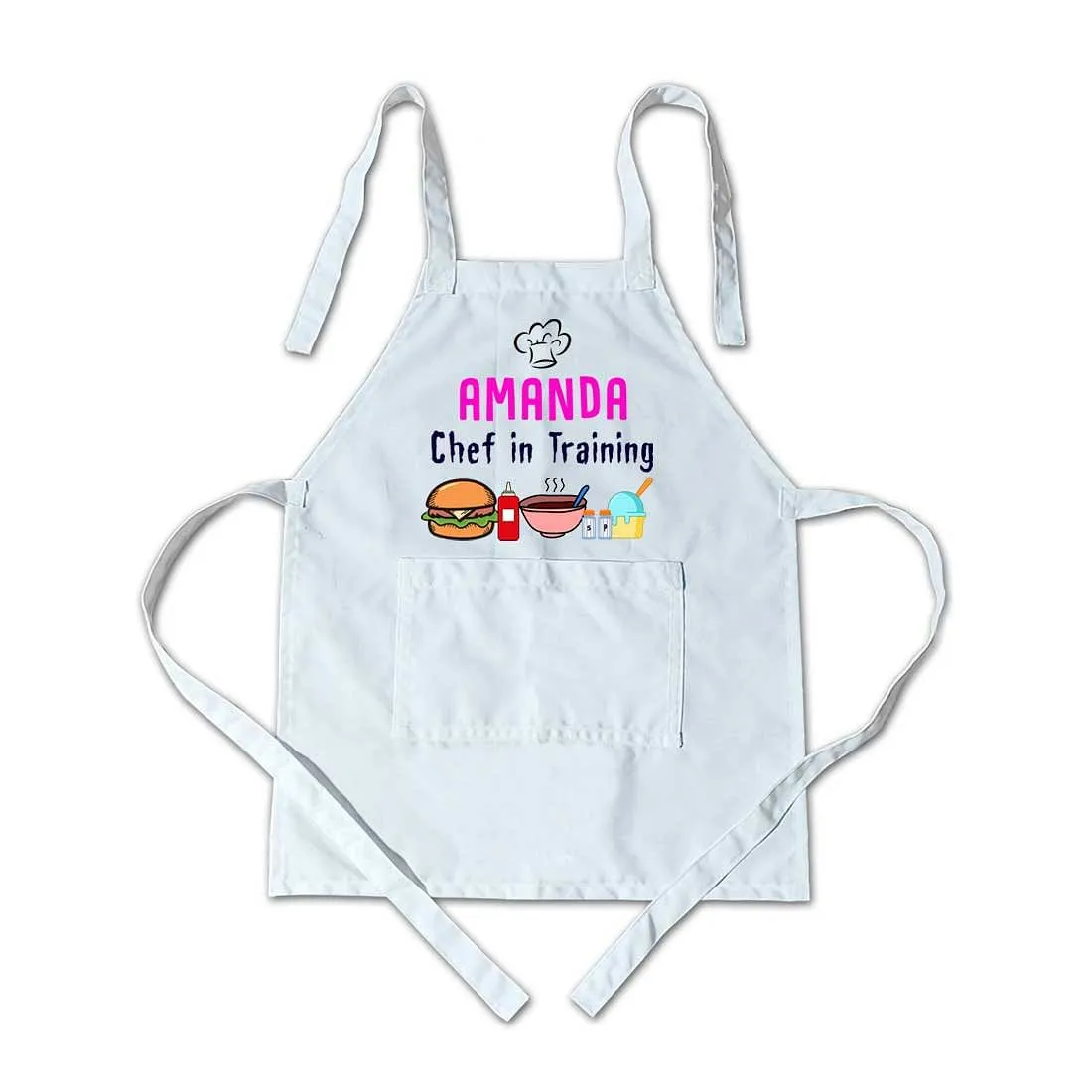 Personalized Girls Baking Apron Add Kids Name - Chef in Training