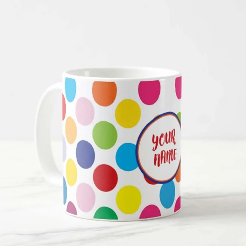 Personalized Photo Cup - Polka Dots