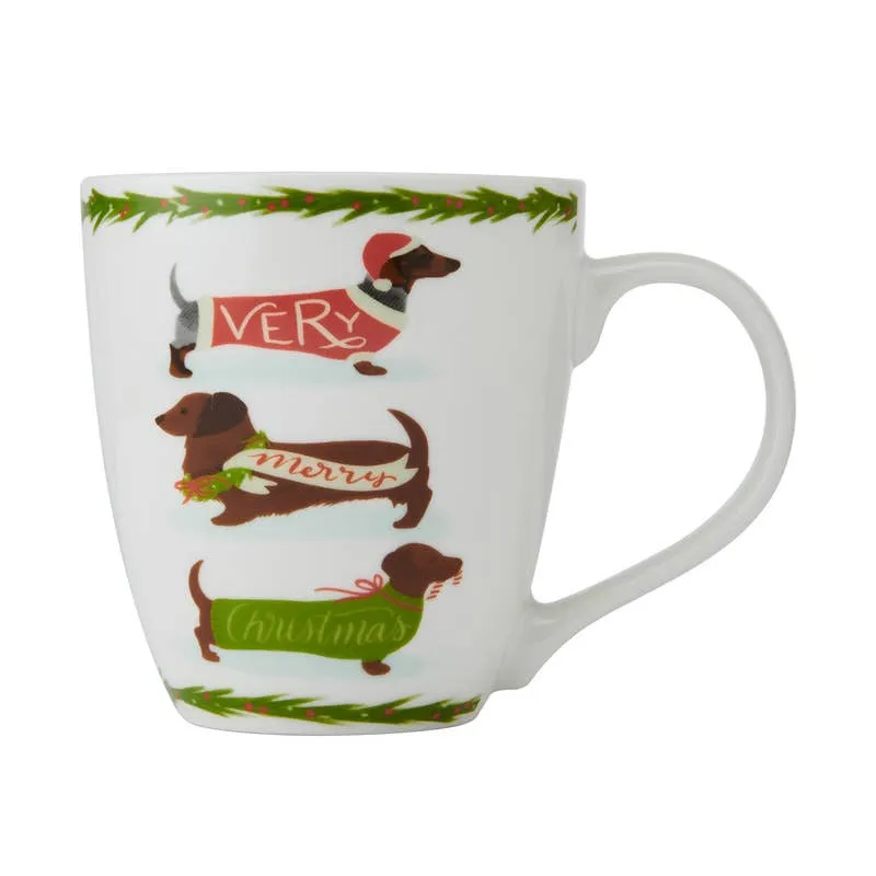 Pfaltzgraff Very Merry Christmas Dachshund 18oz Mug