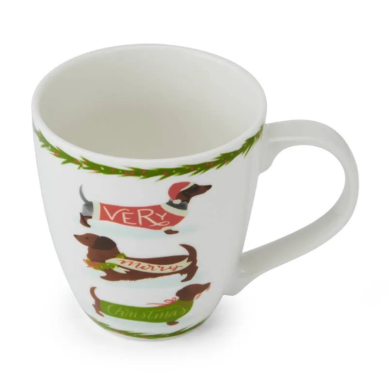 Pfaltzgraff Very Merry Christmas Dachshund 18oz Mug