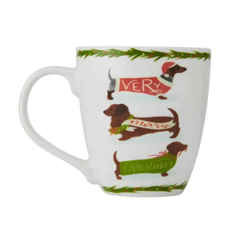 Pfaltzgraff Very Merry Christmas Dachshund 18oz Mug