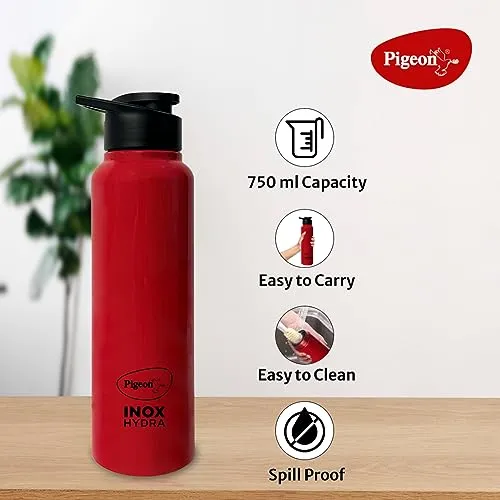 Pigeon 1.5 litre Hot Kettle and Stainless Steel Water Bottle Combo used for boiling Water, Making Tea and Coffee, Instant Noodles, Soup with Auto Shut- off Feature - (Silver)