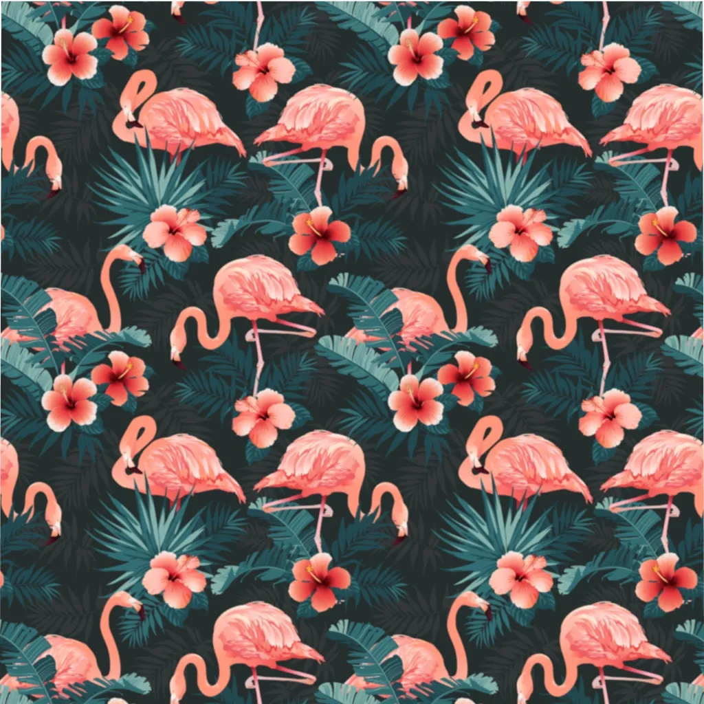 Pink Flamingo Duvet Cover, Tropical Microfiber Full Queen Twin Unique Vibrant Bed Cover Modern Home Bedding Bedroom Décor