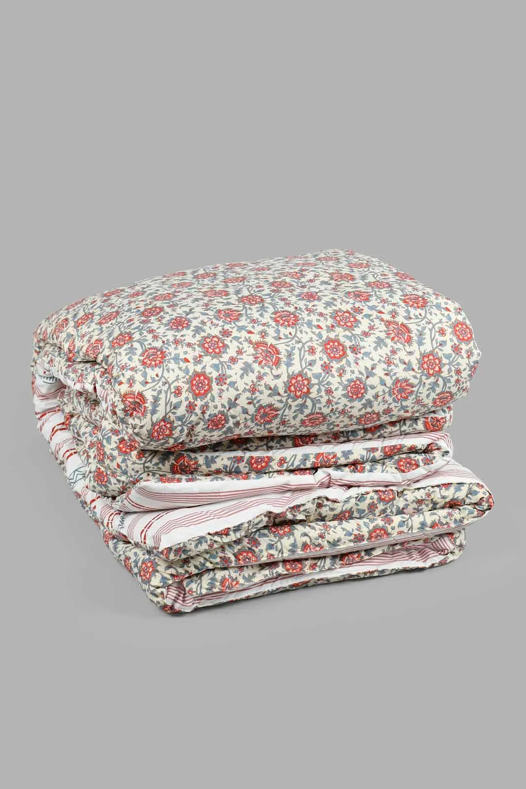 Pink Floral 6-Piece Comforter Set (Double Size)