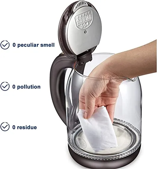 Portable Glass Electric Kettle | Intelligent Temperature Control to Prevent Overheating.