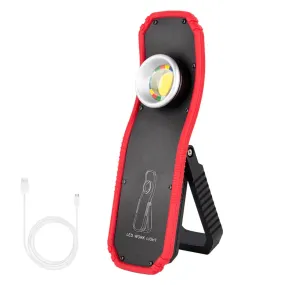 Portable LED COB Flashlight Torch USB Rechargeable Magnetic Lantern Camping Hanging Hook Lamp High-Low Modes Lighting Work Light