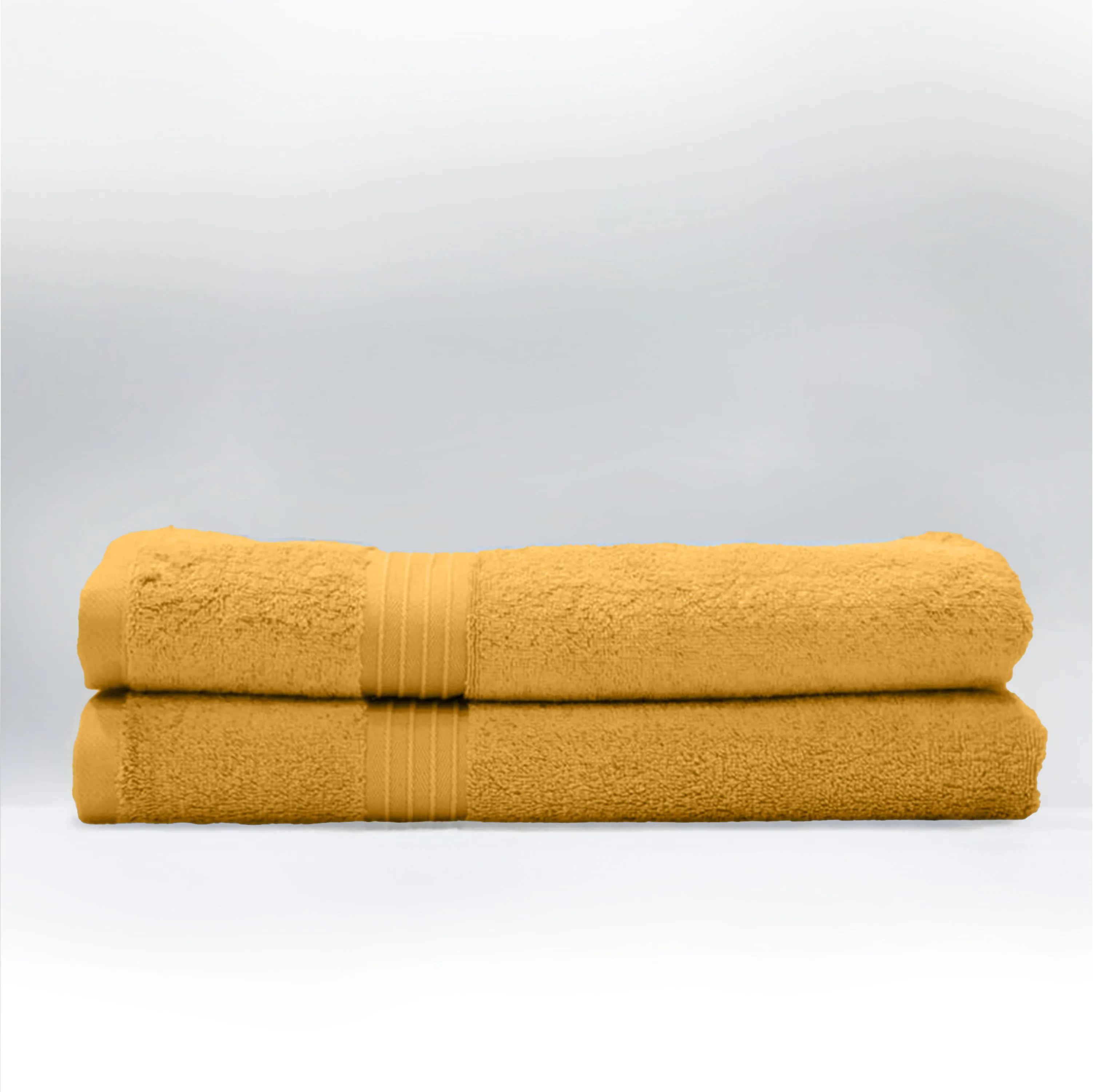 Premium Gold Pack of 2  600gsm High Quality Cotton Bath Towel 70x140cm