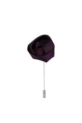 Purple Bordeaux Flower Lapel Pin