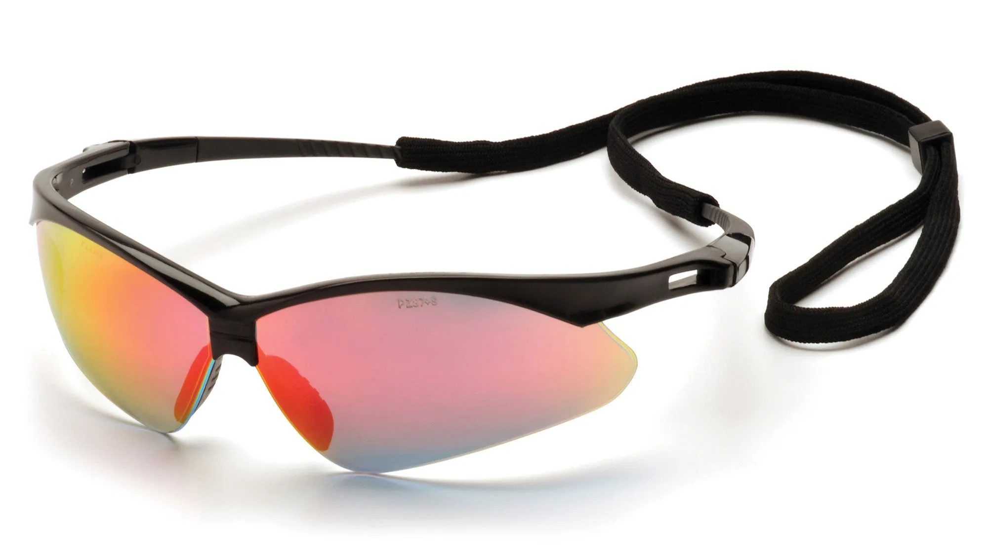 Pyramex SB6345SP PMXTREME Black Safety Glasses W/ Ice Orange Mirror with Cord Lens (12 each)