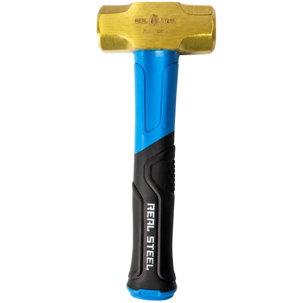 Real Steel | Sledge Hammer Brass Fibreglass Handle 2lb