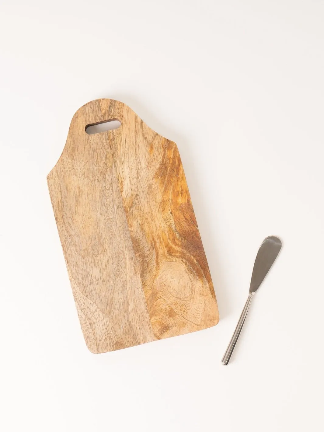 Rectangle Mango Wood Cutting Board with Knife