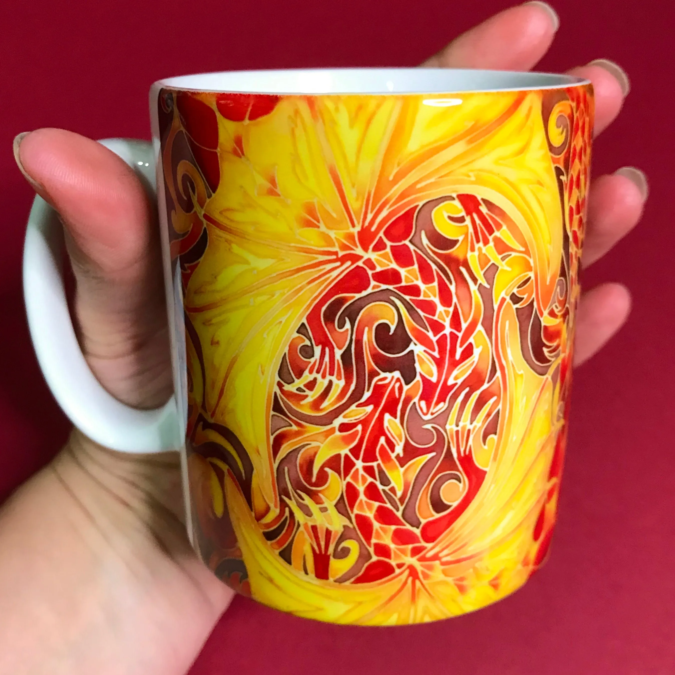 Red Dragons Mug & Coaster - Dragons Mug Box Set - Red Dragon Mug - Game of Thrones Gift