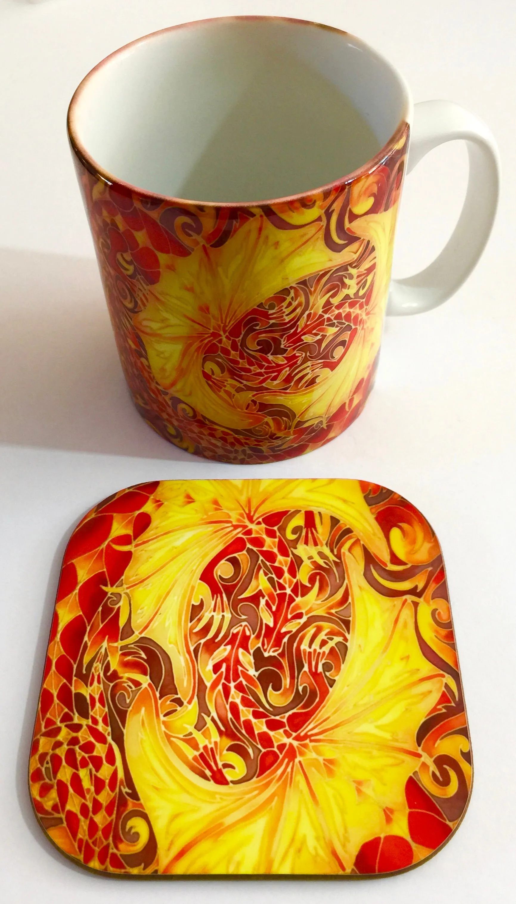 Red Dragons Mug & Coaster - Dragons Mug Box Set - Red Dragon Mug - Game of Thrones Gift