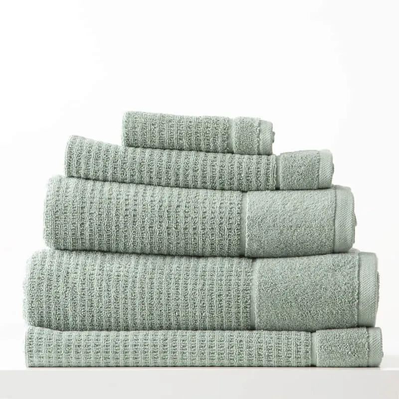 Renee Taylor Cambridge Textured 5 Piece Eucalyptus Towel Pack