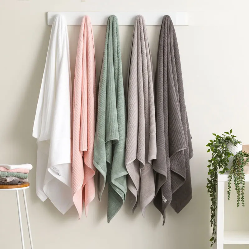 Renee Taylor Cambridge Textured 5 Piece Eucalyptus Towel Pack