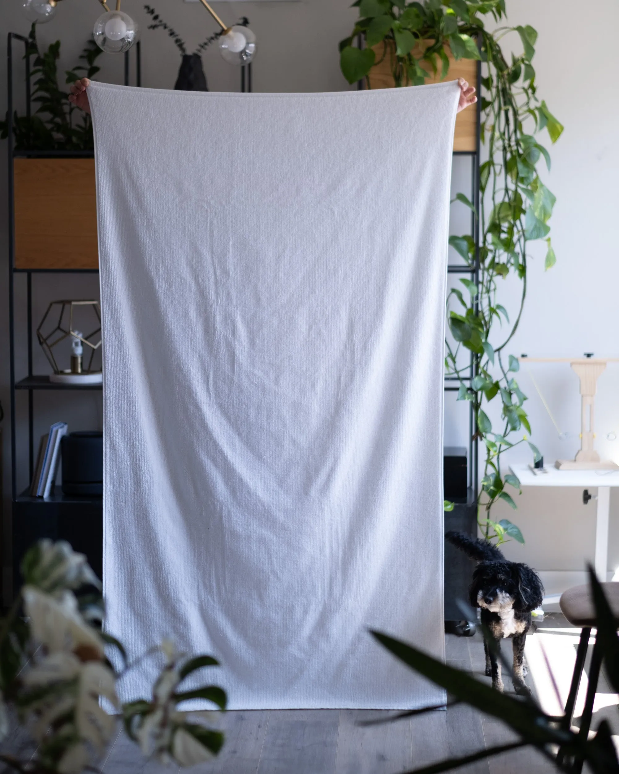 Ribbed Bath Towels in White