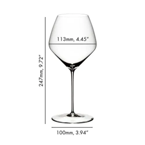 Riedel Veloce 4-Piece Set Crystal Pinot Noir/Nebbiolo Wine Glass, 25.8 Oz