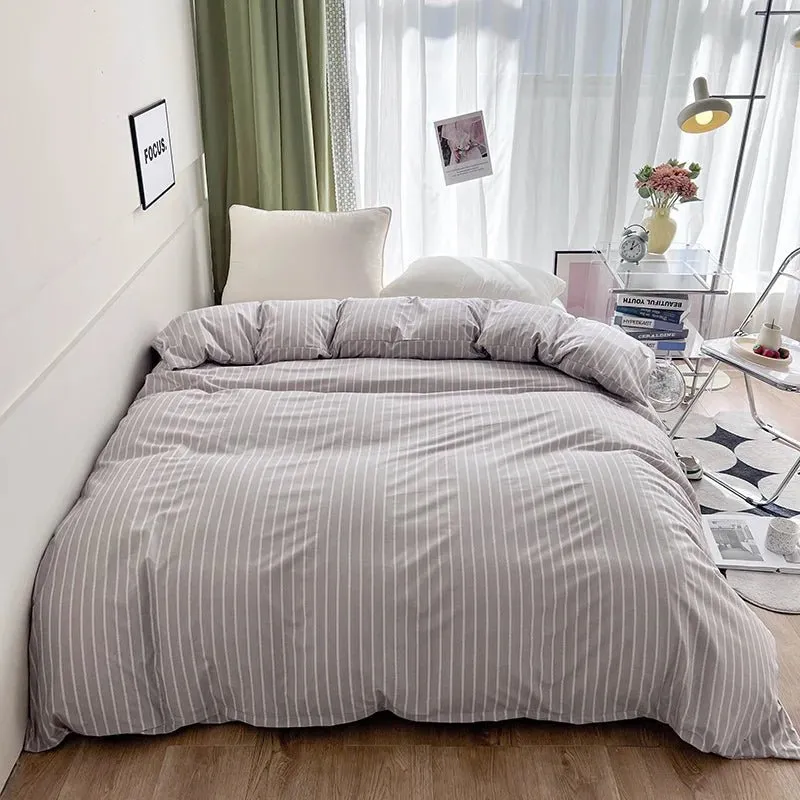 Simple Stripe Duvet Cover for Queen Size Bed