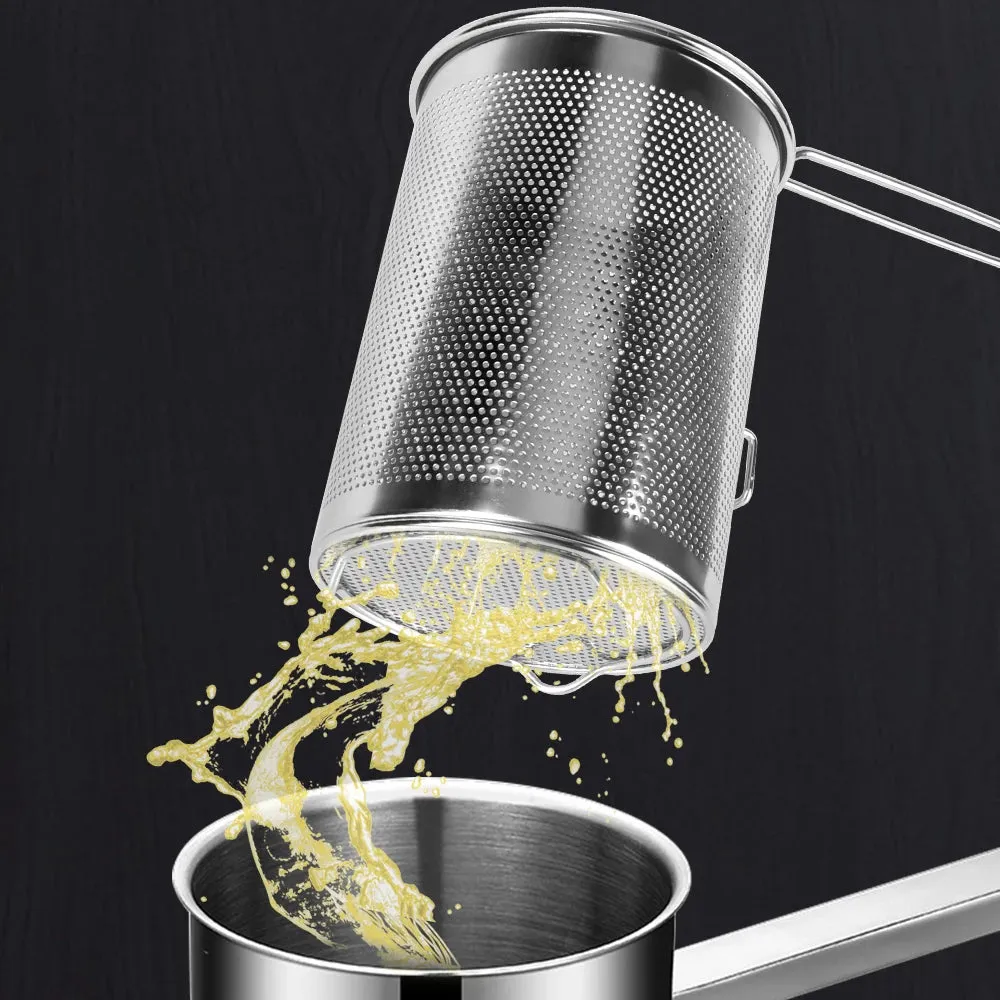 Stainless Steel Fryer Foldable Thickened Deep Fryer Food Strainer