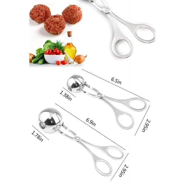 Stainless Steel Non-Stick Scoop Spoon for Fruits Meatball Cookie Cake Ice Cream Melon - Small