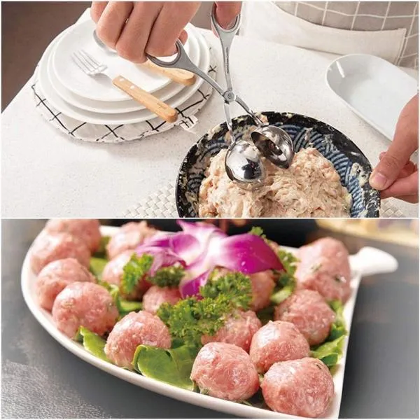 Stainless Steel Non-Stick Scoop Spoon for Fruits Meatball Cookie Cake Ice Cream Melon - Small