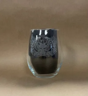 Stemless Glass engraved with Warrant Officer Crest