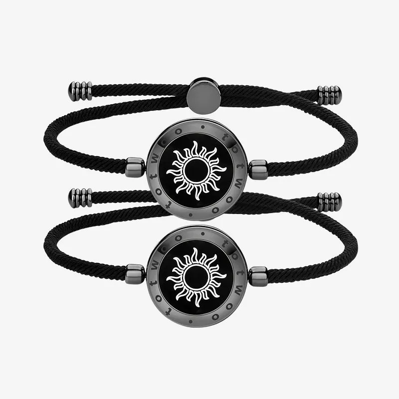 Sun&Sun Touch Bracelets with Milan Rope(Black Black)