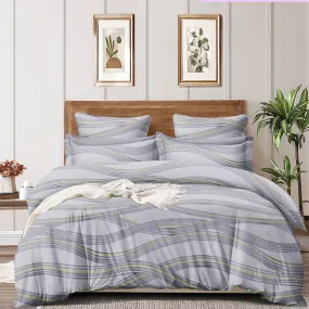 Super Soft Ac Comforter Set Tweed Wave Design (4 pc Set )