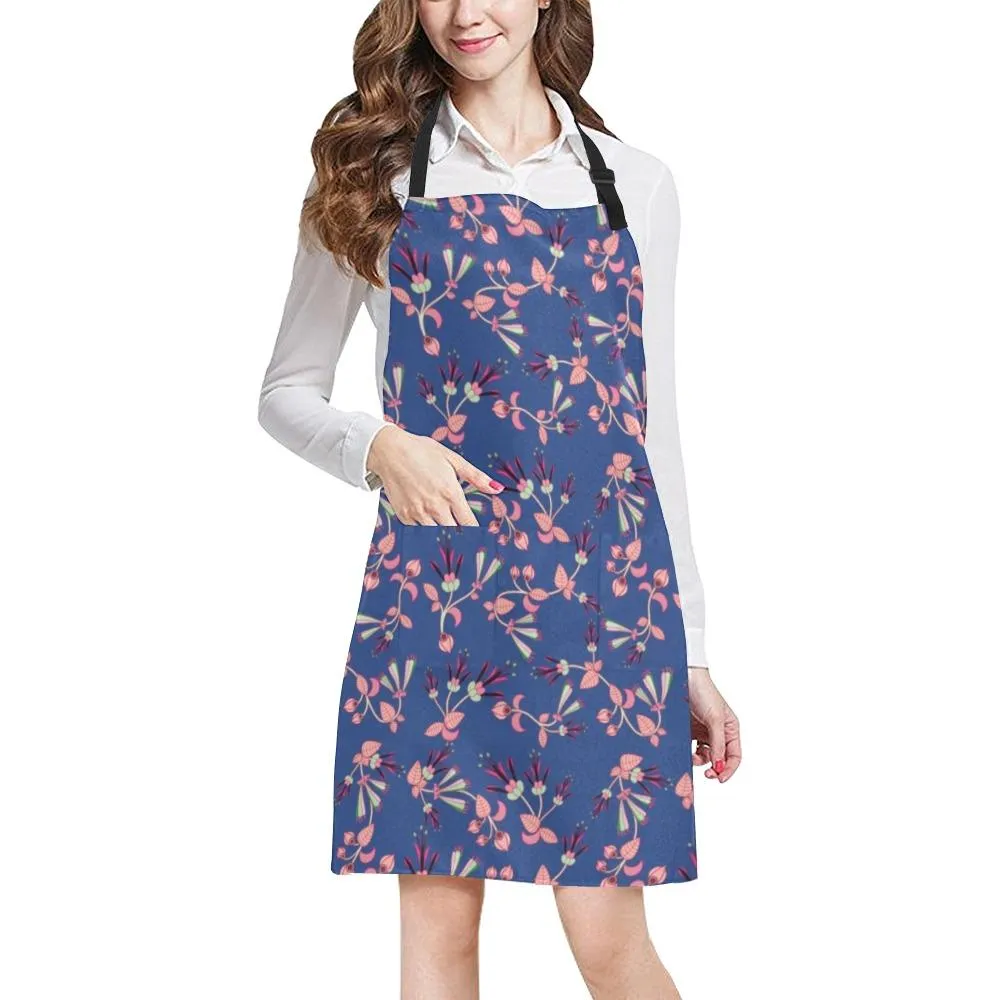 Swift Floral Peach Blue Apron