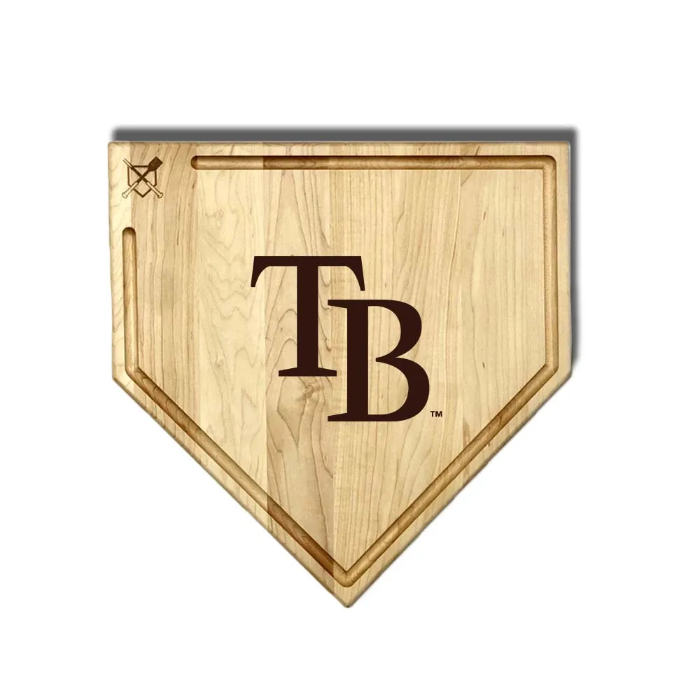 Tampa Bay Rays Home Plate Cutting Boards | Multiple Sizes | Multiple Designs